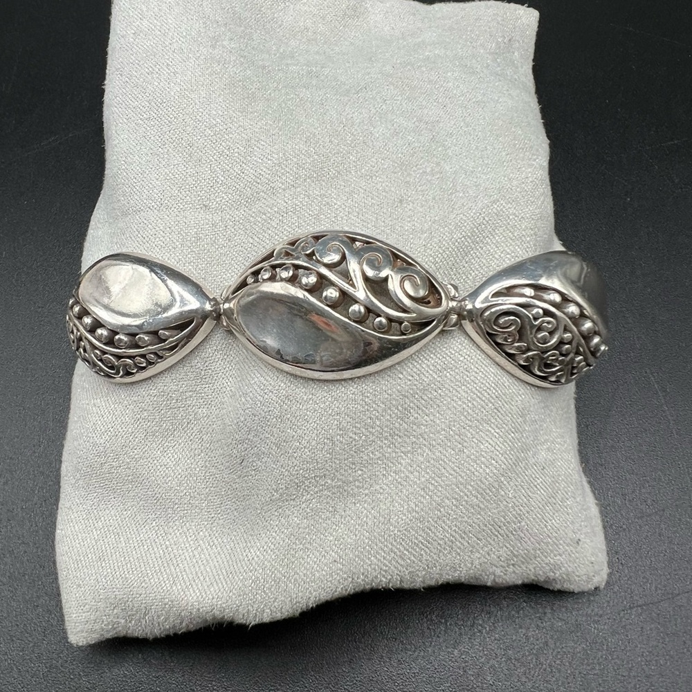 Brighton Silver Bracelet with Intricate Design